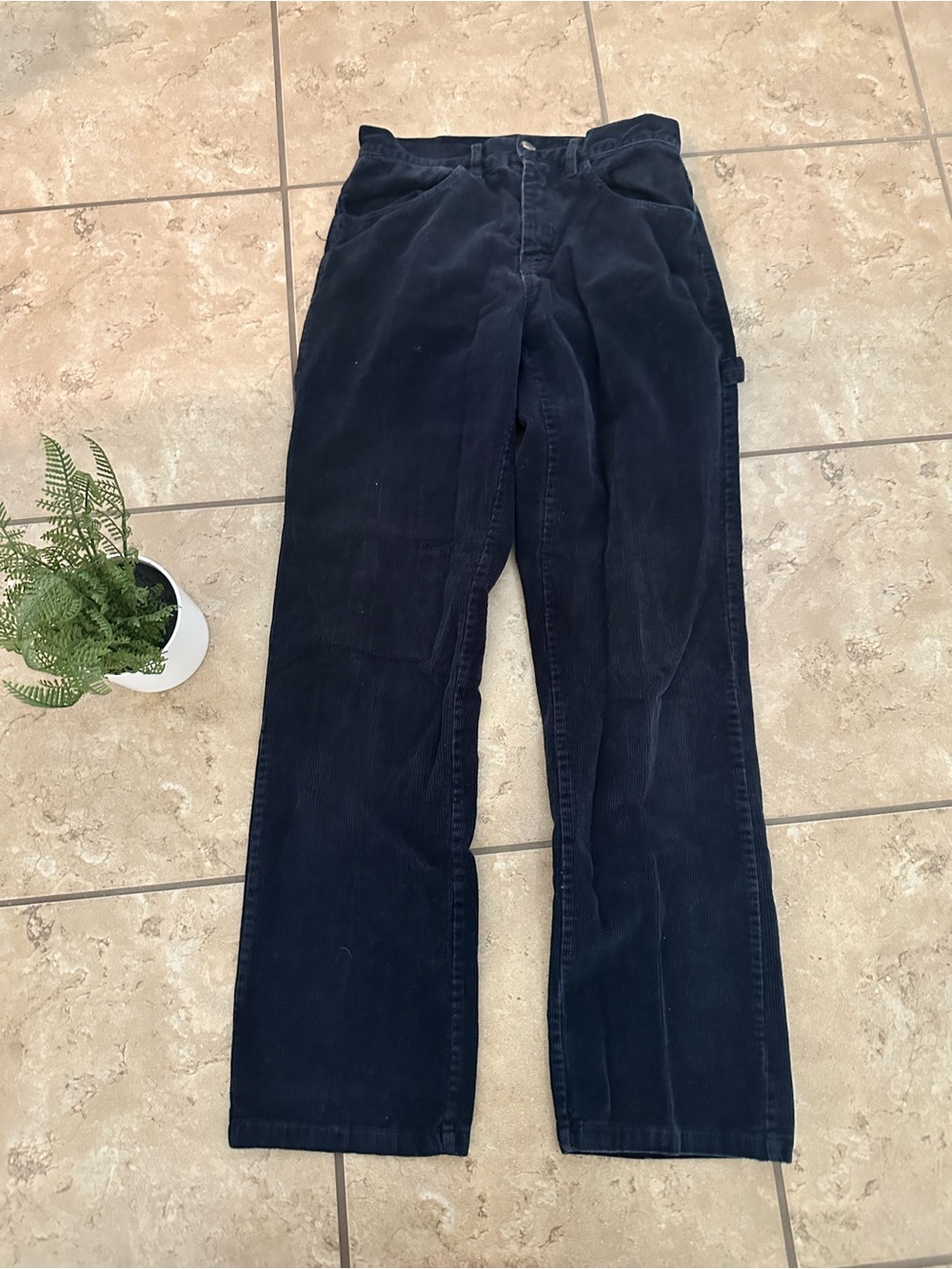 BRANDY NAVY CORDUROY PANTS